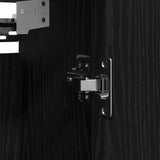 Bathroom Wall Cabinet with Mirror Black Oak 60x21x60 cm 861897