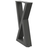 Coffee Table Legs 2 pcs Anthracite 38x cm Steel 4012702