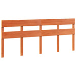 ZNTS Bed Frame without Mattress Wax Brown 200x200 cm Solid Wood Pine 3302308