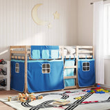 Bunk Bed without Mattress Blue 90x190 cm Single Solid Wood Pine 3283938