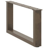 Coffee Table Legs U-Shaped 2 pcs Natural Steel 60x cm 4013143