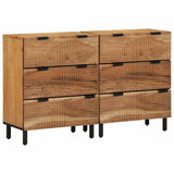 Sideboard 2 pcs Brown 60 x 33 x 75 cm Solid Acacia wood 3310010