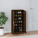 Shoe Cabinet Smoked Oak 55x35x108 cm Engineered Wood 342668