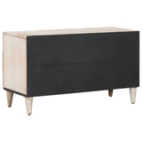 TV Cabinet with Shelf White 80 x 31.5 x 46 cm Solid Mango Wood 4018383