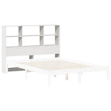 Headboard with Storage White 160 cm Solid Wood Pine 855655