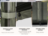 3 x 4m Hardtop Gazebo Canopy with Metal Roof, Aluminium Gazebo Permanent Pavilion with Netting and T3398P318777
