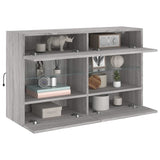 TV Wall Cabinet with LED Lights Grey Sonoma 98.5x30x60.5 cm 837111