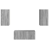 TV Cabinet Set Wall-mounted 6 pcs Grey Sonoma Engineered Wood 3409066