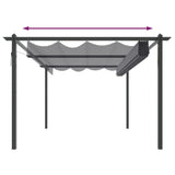 Garden Gazebo with Retractable Roof 4x3 m Anthracite 318538