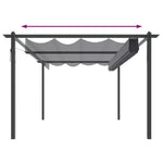 ZNTS Garden Gazebo with Retractable Roof 4x3 m Anthracite 318538