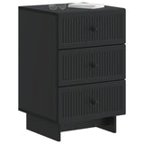 Bedside Cabinet Black 43 x 41 x 66.5 cm Engineered Wood 893866