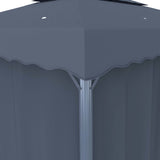 Gazebo with Curtain&LED String Lights 3x3 m Anthracite 3070347