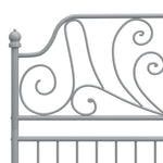 ZNTS Bed Frame without Mattress Grey Metal 120x200 cm 324849