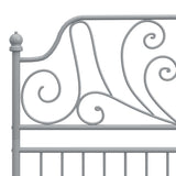 ZNTS Bed Frame without Mattress Grey Metal 120x200 cm 324849