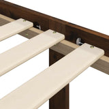 Double Bed Frame with Headboard ROSTOCK Dark Brown 135 x 190 cm 3405407