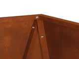 Planter 2 pcs Rusty 30 x 30 x 75 cm Weathering Steel 883779