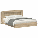 Bed Frame with Storage Sonoma Oak 180 x 200 cm Engineered Wood 3433688