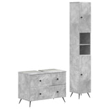 2 Piece Bathroom Cabinet Set BREDA Concrete Grey 3417561