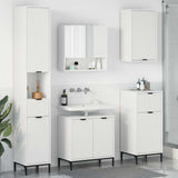 Bathroom Furniture Set with Drawer White Engineered wood, Metal 3393113