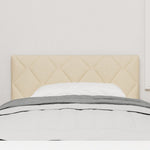 ZNTS LED Headboard Diamond Blocks Design Cream 100 cm Fabric 3338205