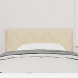 ZNTS LED Headboard Diamond Blocks Design Cream 100 cm Fabric 3338205
