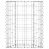 Trapezium Gabion Raised Bed Galvanised Steel 80x20x100 cm 145652