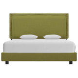Bed Frame without Mattress Green Fabric 135x190 cm Double 281174