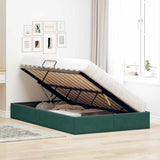 Storage Bed with Mattress Dark Green 120 x 200 cm Velvet 3370091