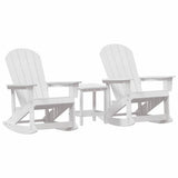Garden Lounge Set 3 pcs White HDPE 3335838