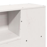 Bookcase Bed without Mattress White 140x190cm Solid Wood Pine 3322955