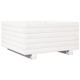 Garden Planter White 50x50x26.5 cm Solid Wood Pine 847294