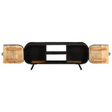 TV Cabinet 110x30x45 cm Rough Mango Wood 328414