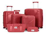 4-Piece Luggage Set with 2 Handbags & 8-Piece Toiletry Kit Durable PP Suitcase 37459360