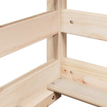 High Sleeper Bed without Mattress 80x200 cm Solid Wood Pine 3282095