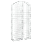 Arched Gabion Basket 100x30x180/200 cm Galvanised Iron 153429