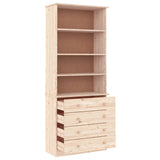 Bookcase with Drawers ALTA 77x35x186.5 cm Solid Wood Pine 353953