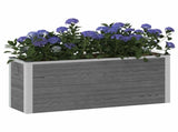 Garden Raised Bed Grey 100 x 30 x 22 cm WPC and Aluminium 42039084
