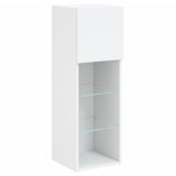 TV Cabinets with LED Lights 2 pcs White 30.5x30x90 cm 837002