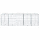 Gabion Basket with Cover 500x100x150 cm Galvanised Iron 3295217