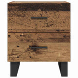 Bedside Cabinet 2 pcs Old Wood and Black 40 x 35 x 47.5 cm 884067