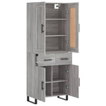 Highboard Grey Sonoma 69.5x34x180 cm Engineered Wood 3199903