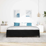Box Spring Bed with Mattress Black 180 x 210 cm Fabric 3398757
