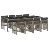 Garden Dining Set Grey and black 3210920