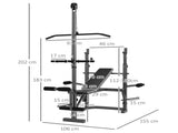 Multi-Exercise Adjustable Weight Bench with Bench Press Rack T3398P349265