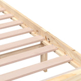 Bed Frame without Mattress Double Solid Wood 3100694