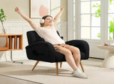 Teddy Fleece Accent Chair - Black T3398P377847