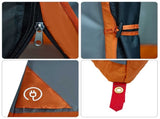 Camping Tent Set Folding 2 pcs Orange Taffeta and Fabric 3337177