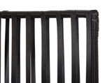 Room Divider 3 Panels Black Poly Rattan 365372