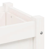 Garden Planter White 40x40x40 cm Solid Wood Pine 837406
