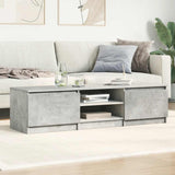 TV Cabinet Concrete Grey 140x40x35.5 cm Engineered Wood 800652